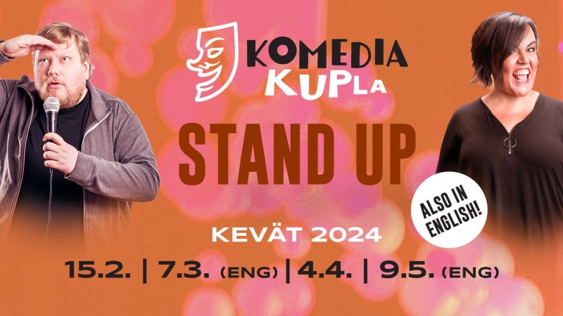 Komediakupla: Stand Up – kevät 2024 (also in English)