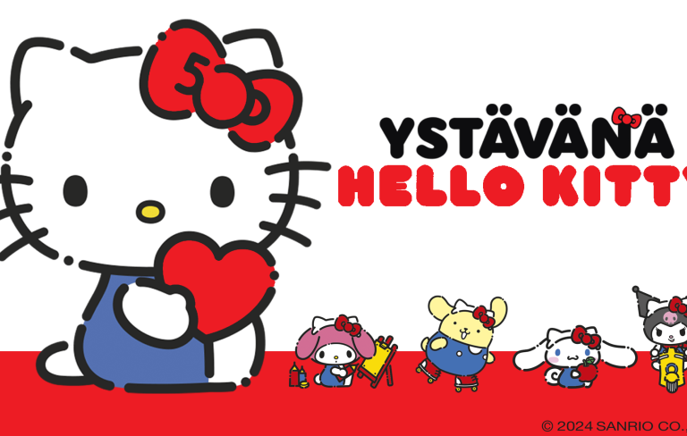 Hello Kitty and her friends My Melody, Pompompurim, Cinnamoroll ad Kuromi