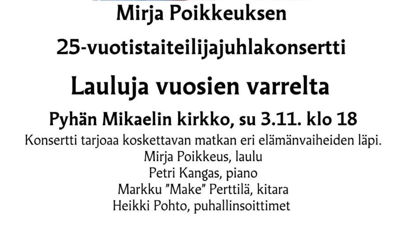 Mirja Poikkeuksen 25-vuotisjuhlakonsertti