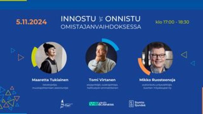 Innostu ja onnistu omistajanvaihdoksessa