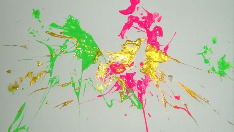 Action painting - splashing colors