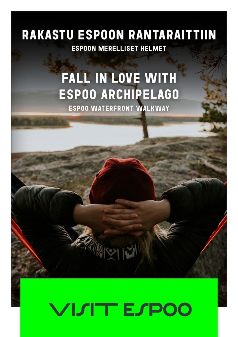 The cover photo of Visit Espoo Sea & Archipelago brochure.