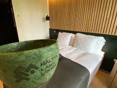 Hotel room and mug