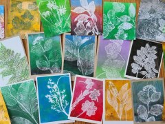 Monotypia prints with gelli press